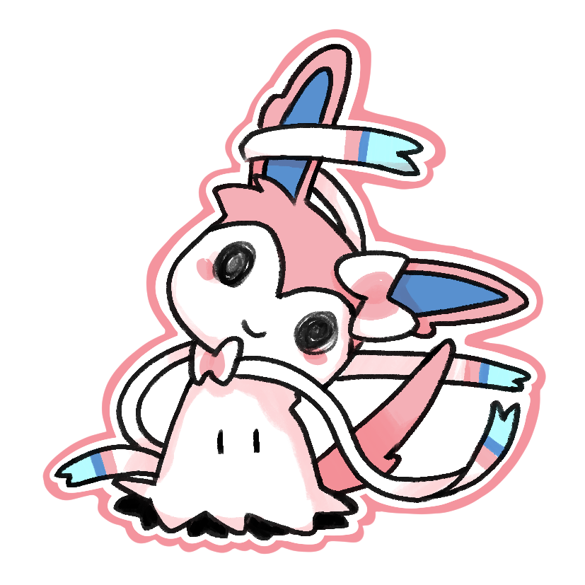 sylveon mimikyu badge/ sticker