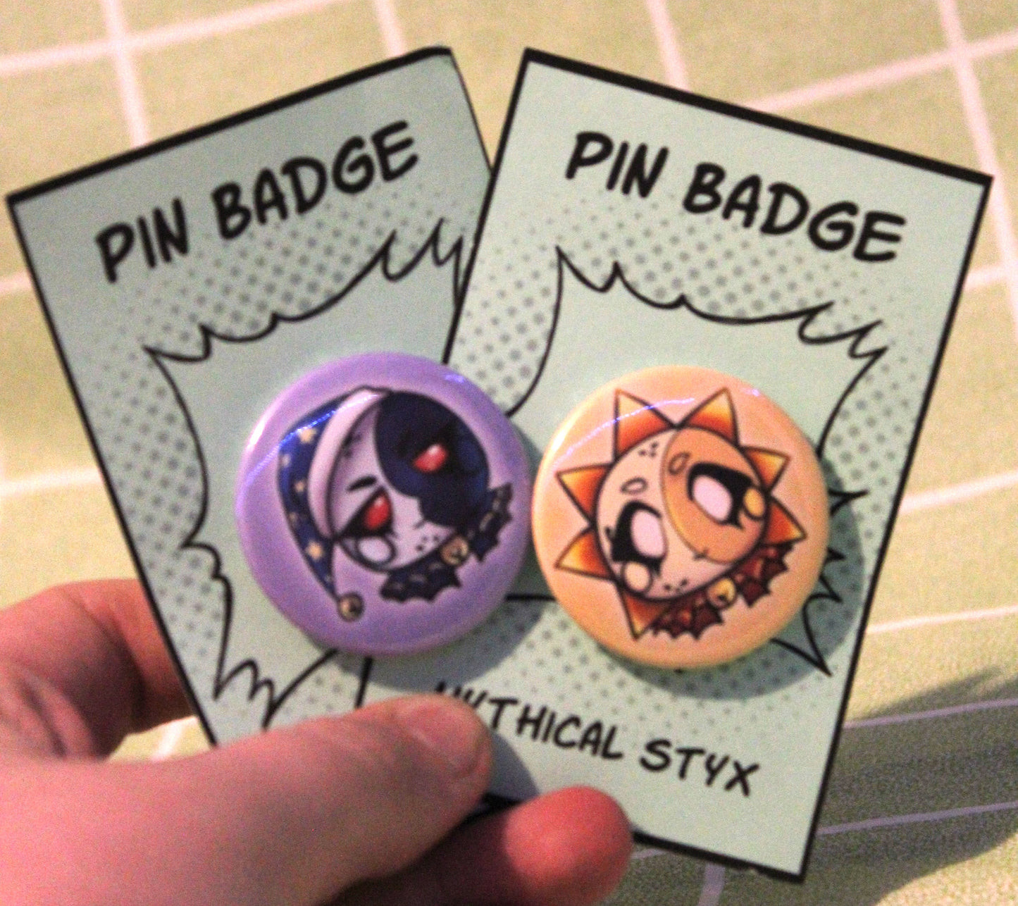 Sun & Moon (FNAF) pins