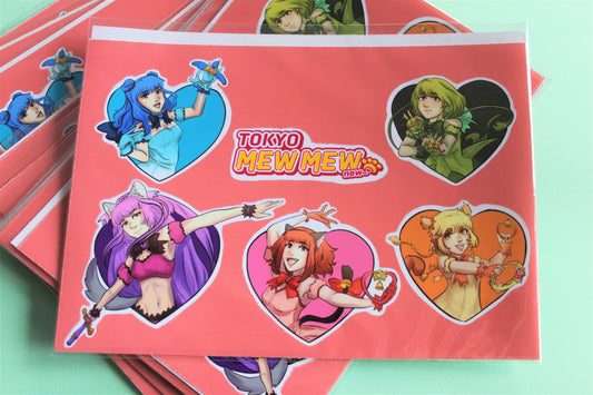 Tokyo Mew Mew sticker sheet