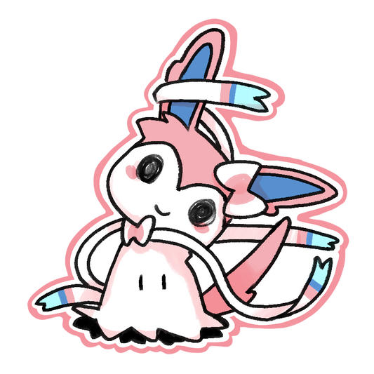 sylveon mimikyu badge/ sticker