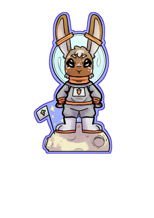 Space bunny sticker